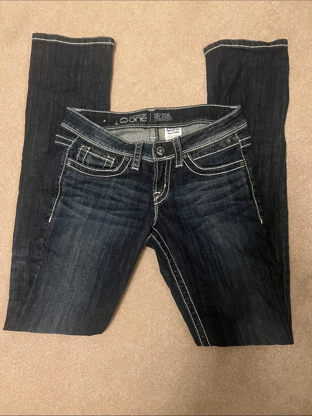 One Jean Co. Women’s Dark Blue Boot Cut Jeans